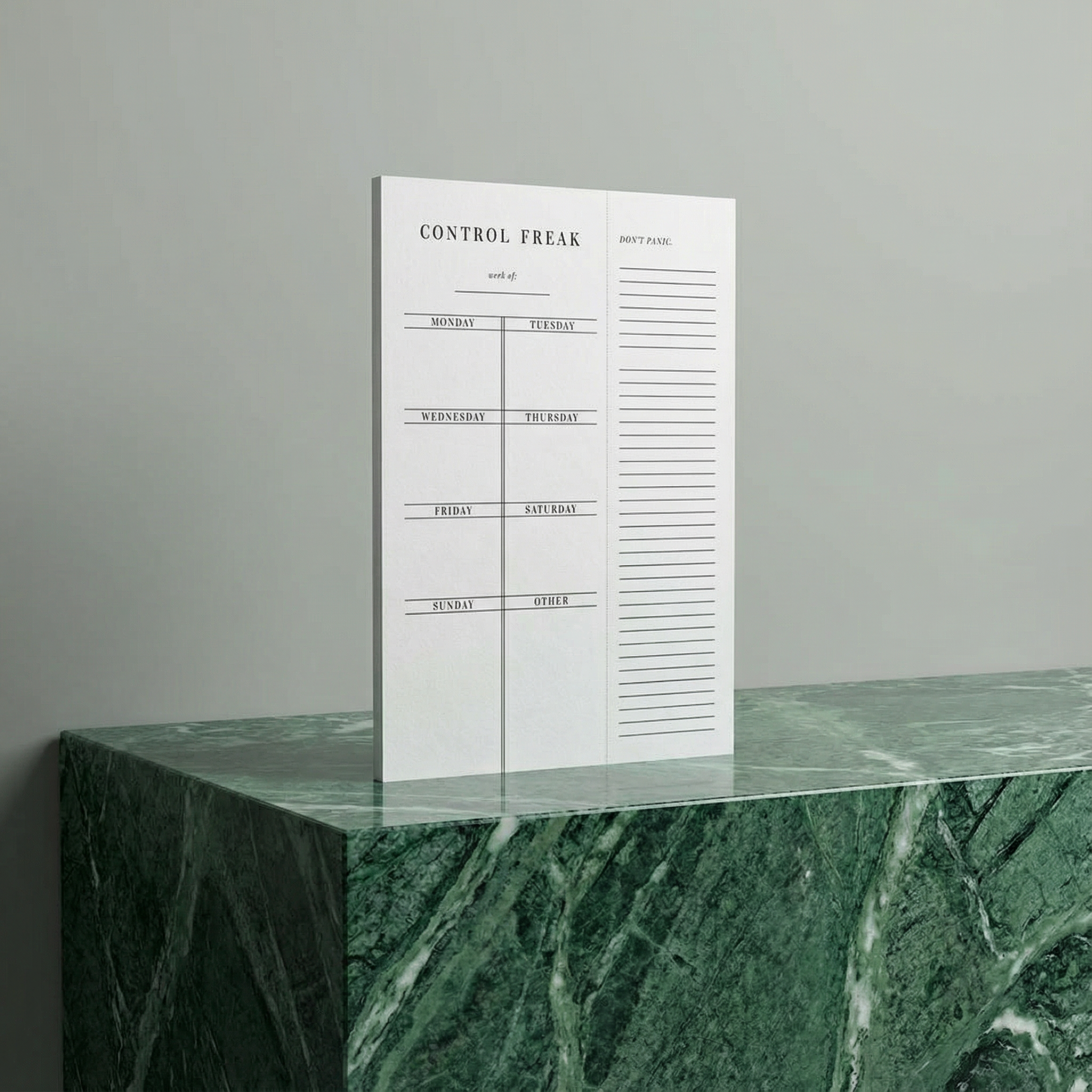 Set of 4 Copy of Control Freak Weekly List Notepad | 8.5" x 11" Desk Planner