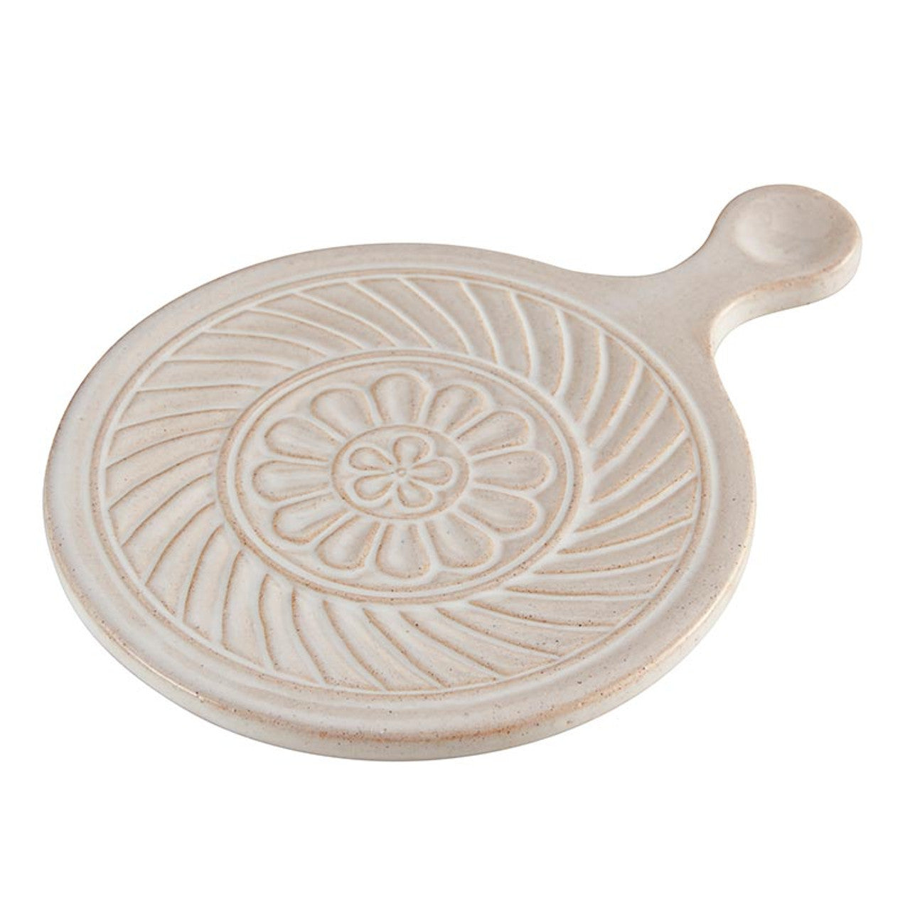 Set of 6 Mini Serving Trivets | Rustic Hot Dishes Ceramic Stand | 5" Diameter