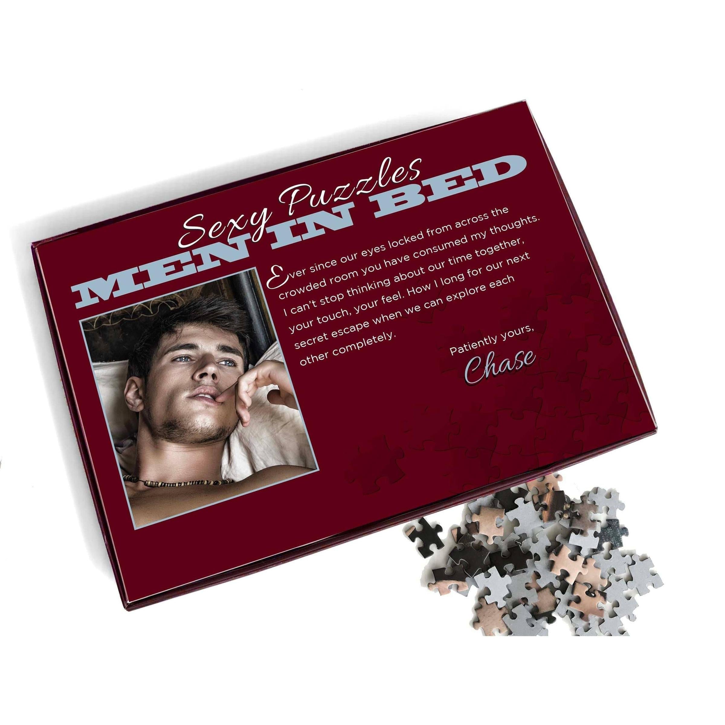 Sexy Men in Bed Puzzles | Funny Gift, Bachelorette Activity | 1000-Piece Jigsaw | 3 Style Options