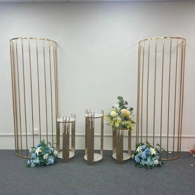 Shiny Gold Fencing Wedding Backdrop Decor Prop