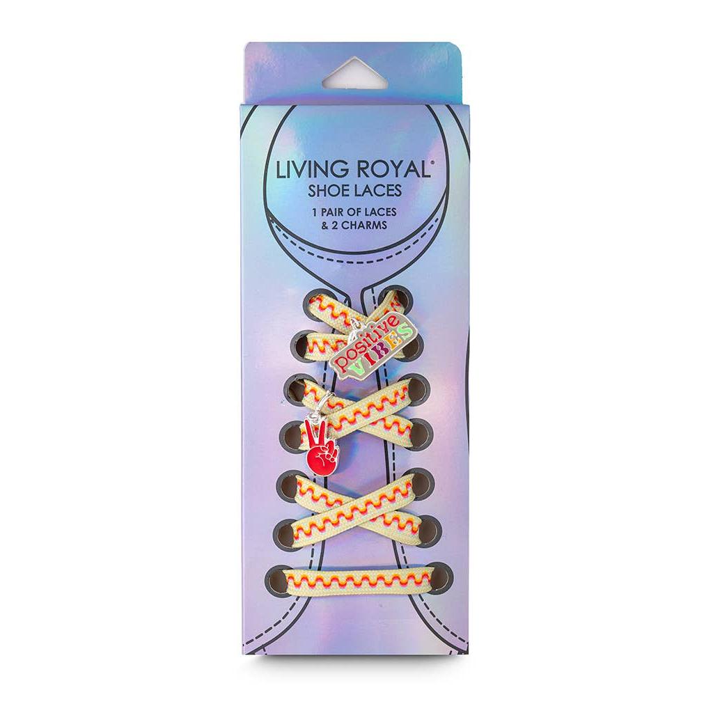 Shoelaces w/ Positivity Charms Set | Stylish Shoestrings & Charms Set