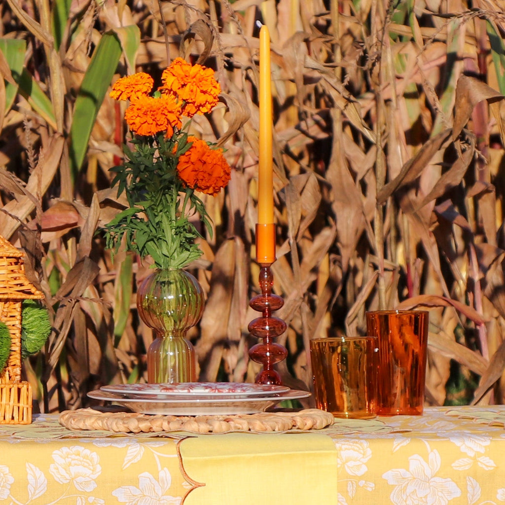 Extra Tall Warm Pumpkin Spice Taper Candle, 1 Case of 24 Packs (4 Candles per Pack)