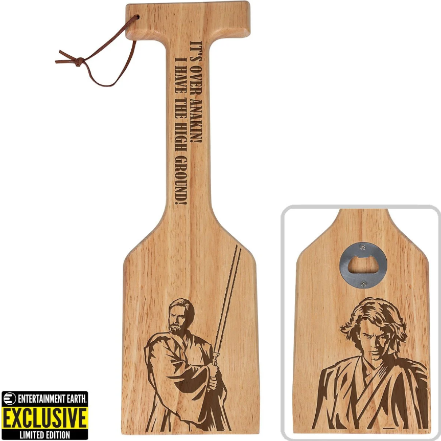 Star Wars Battle of the Heroes Hardwood BBQ Grill Scraper with Bottle Opener - Entertainment Earth Exclusive