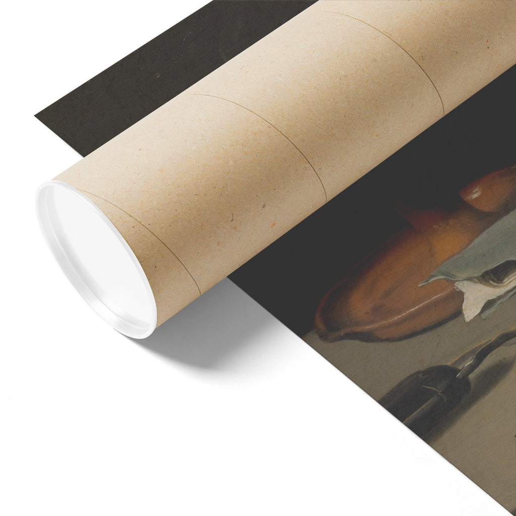 "Still Life with a Skull and a Writing Quill" Matte Poster