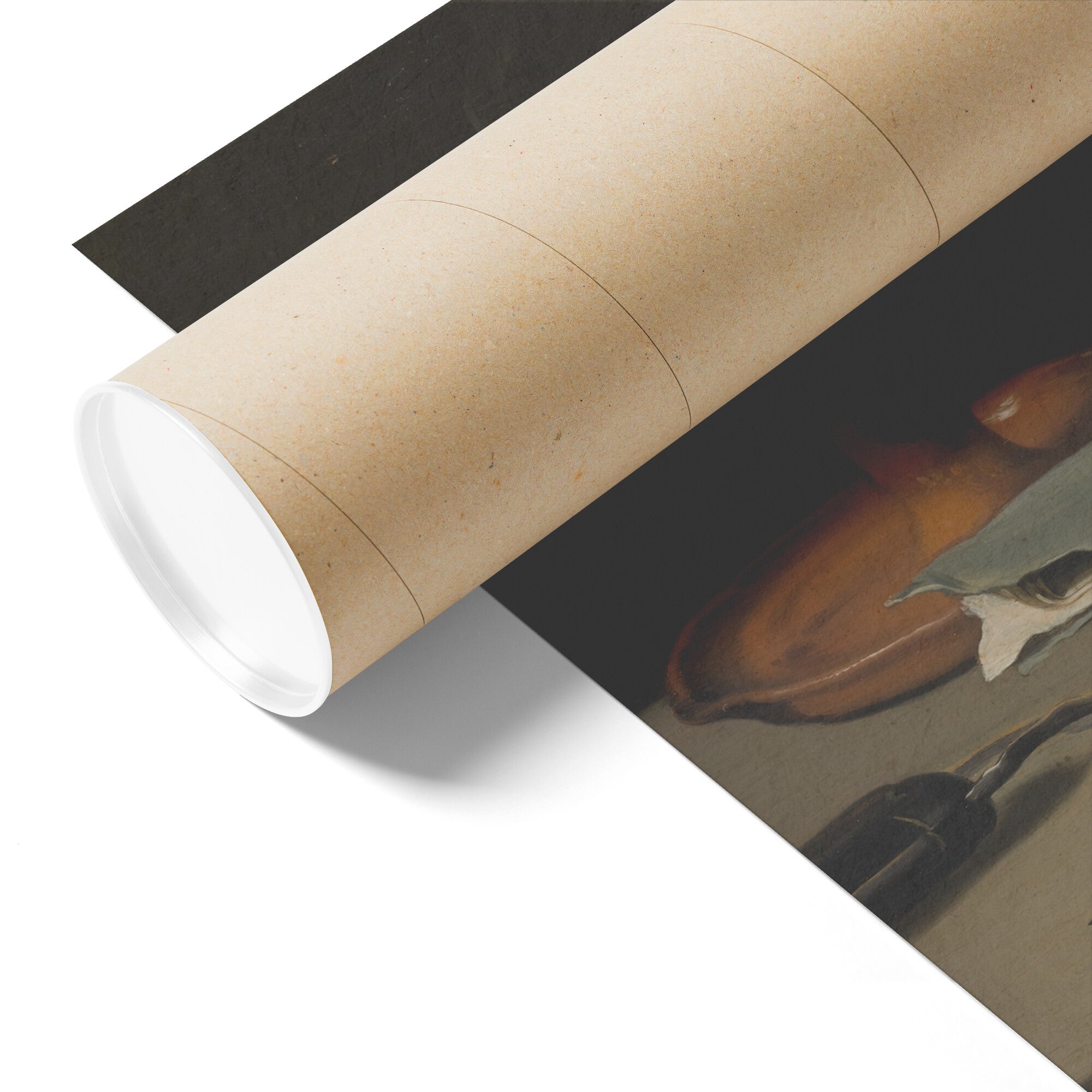 "Still Life with a Skull and a Writing Quill" Matte Poster