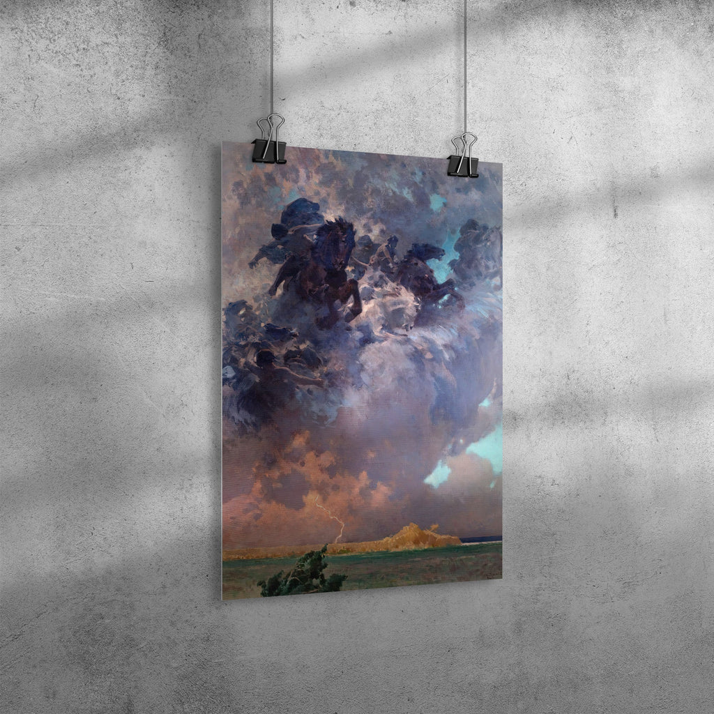 "Storm" by Zdzisław Jasiński Matte Poster