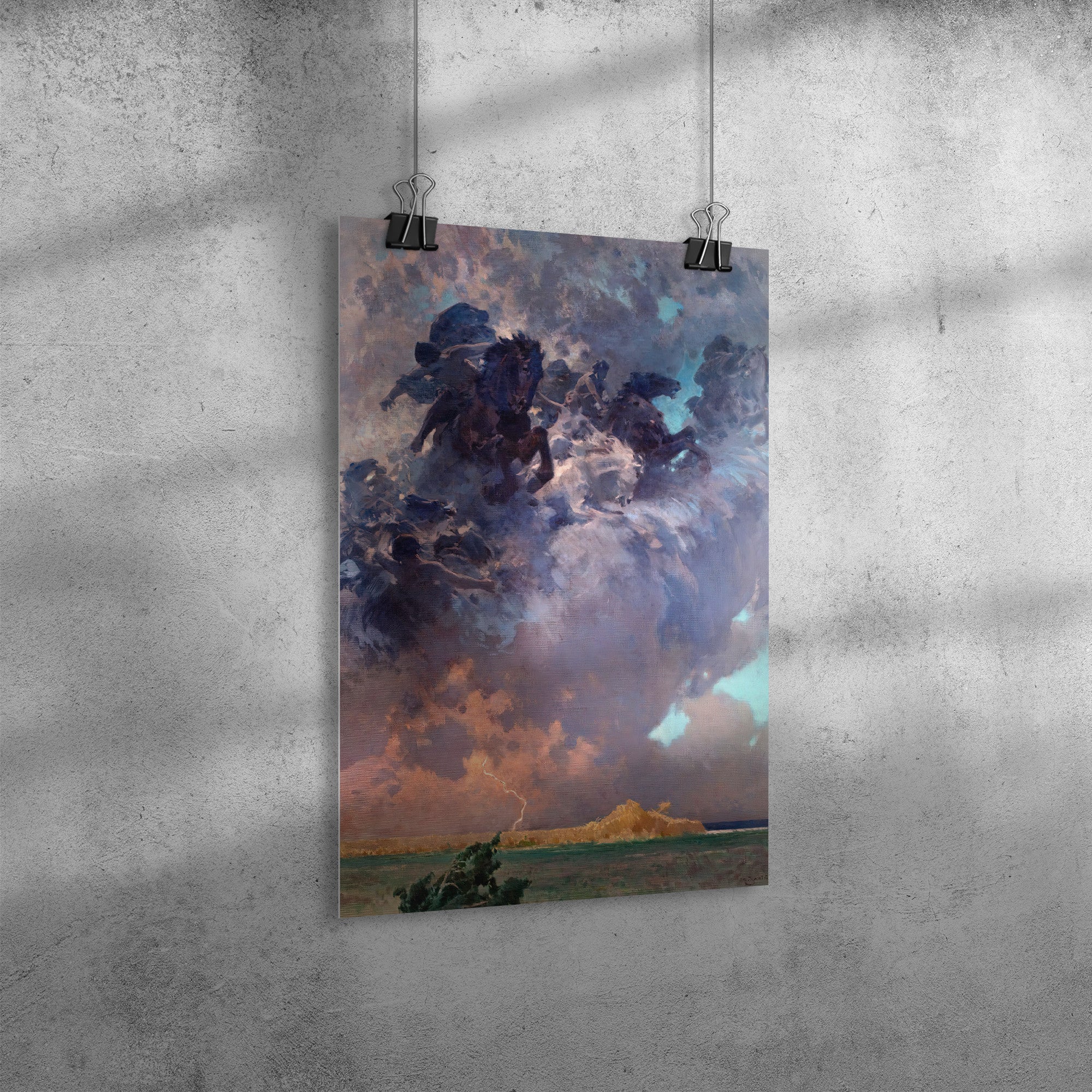 "Storm" by Zdzisław Jasiński Matte Poster