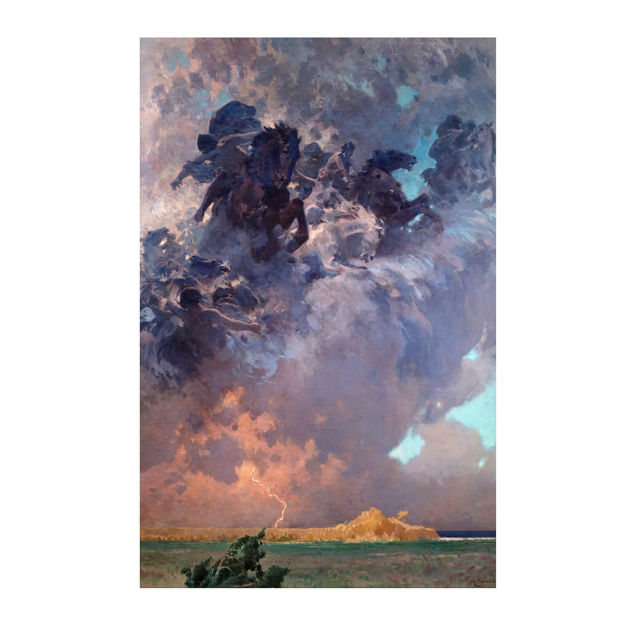 "Storm" by Zdzisław Jasiński Matte Poster