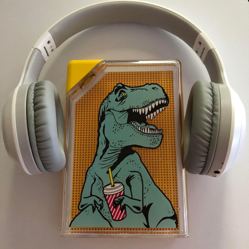 T-Rex Flask Style Pop Art Water Bottle | Flat Profile Fits in Handbag | BPA Free and Dishwasher Safe