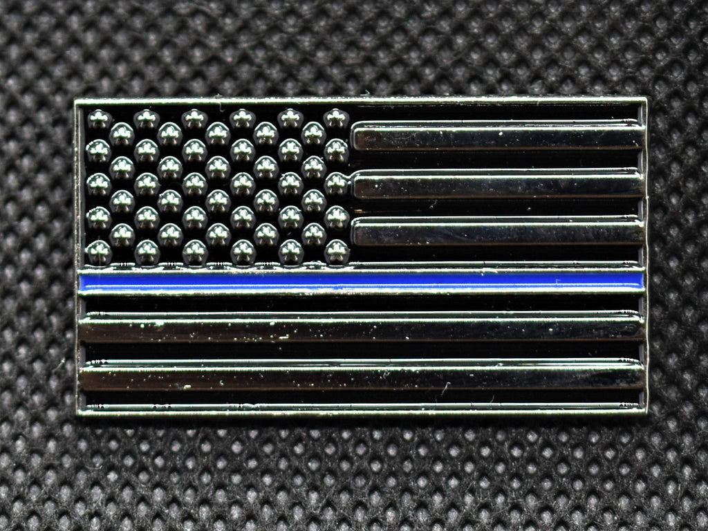 Thin Blue Line Flag Lapel Pin