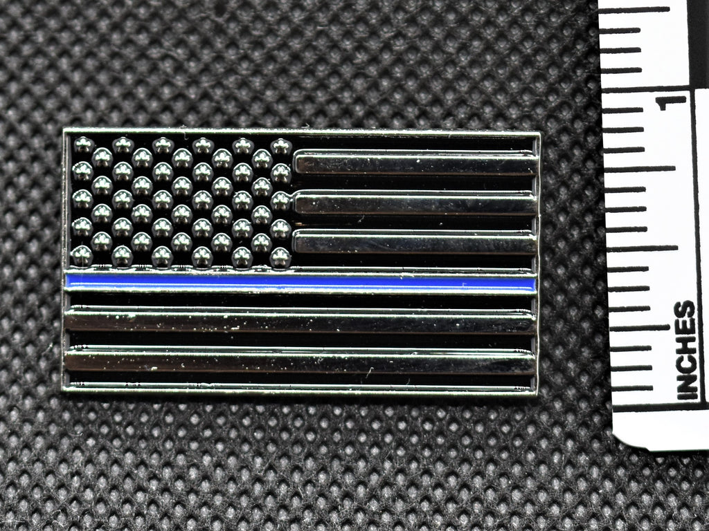 Thin Blue Line Flag Lapel Pin