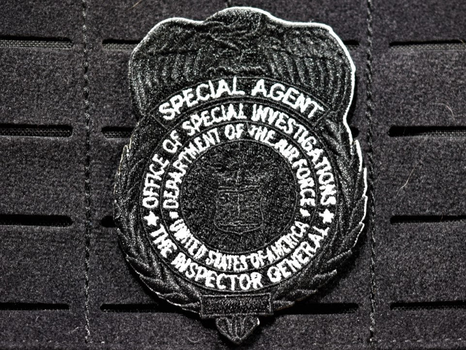Tactical Black OSI Badge Patch (Velcro Backed)