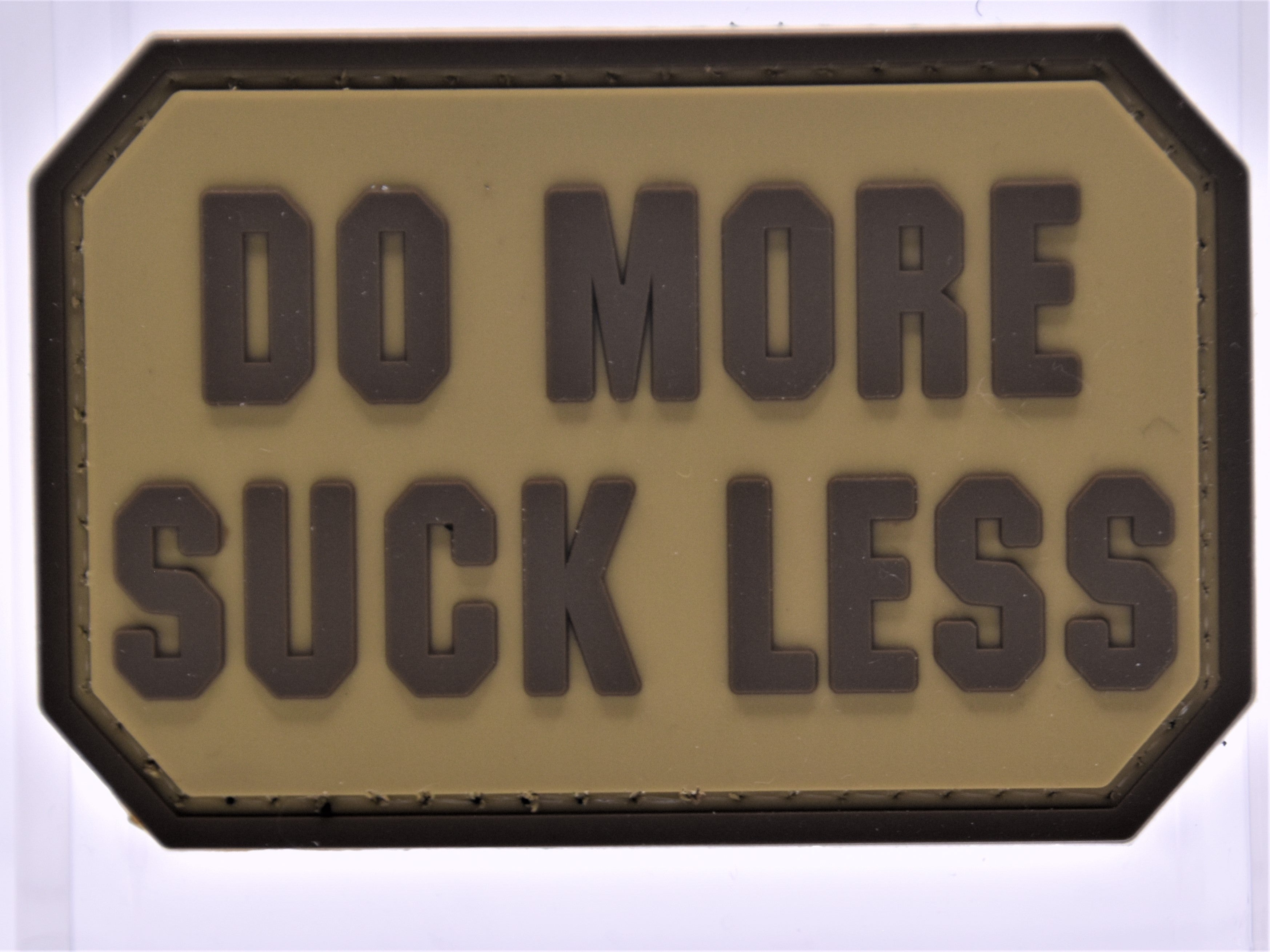 Do More Suck Less PVC Patch Coyote Tan