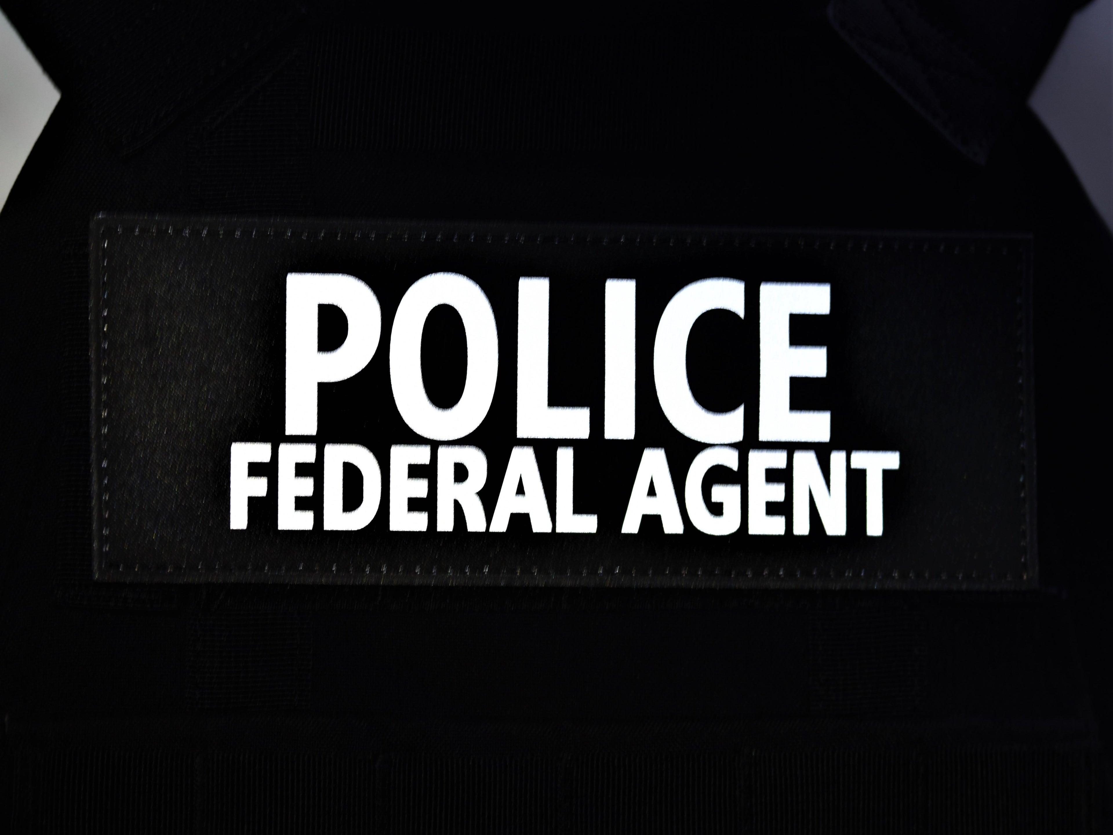 Reflective Plate Carrier Patch (3"x8") - POLICE FEDERAL AGENT