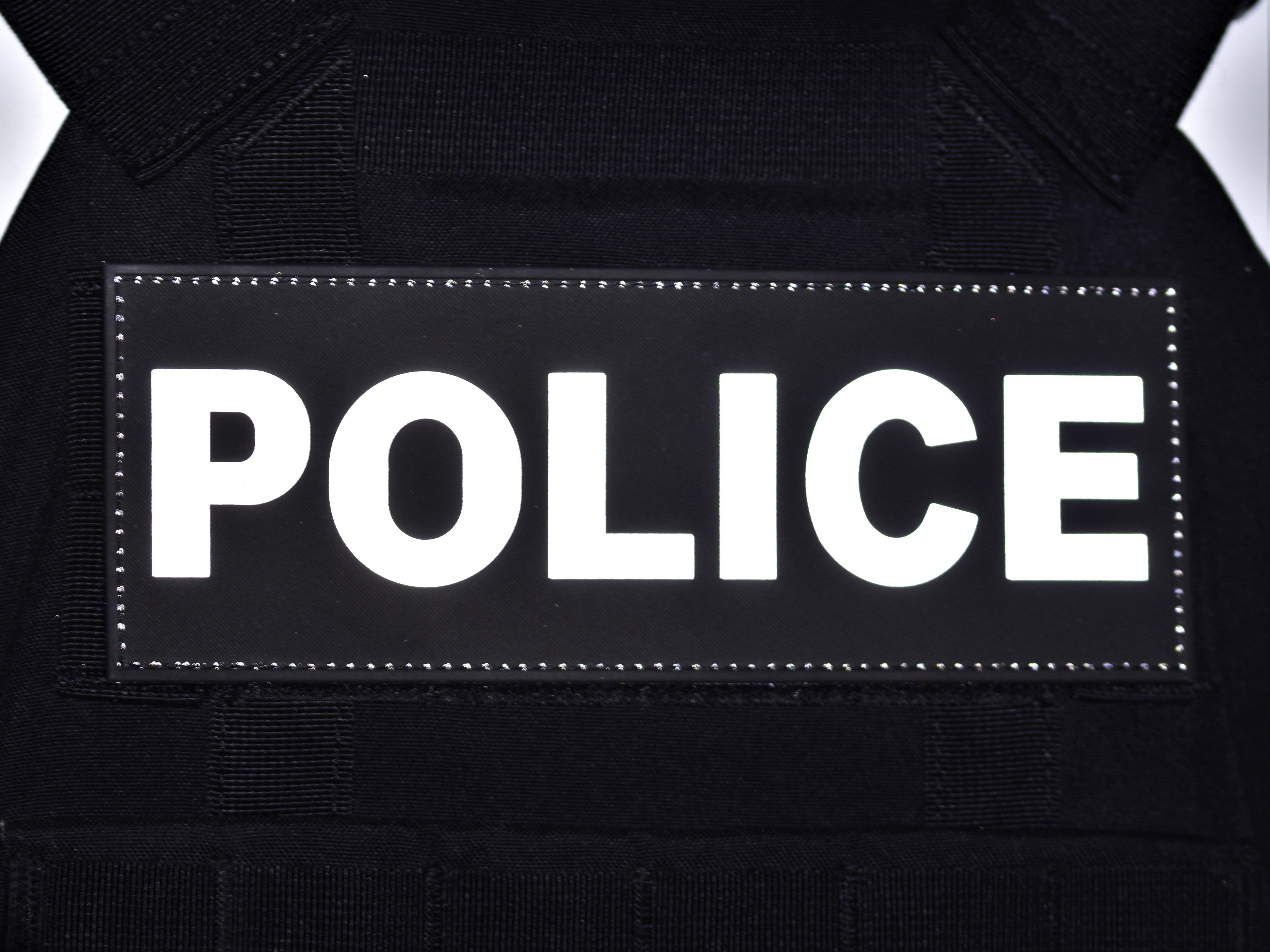Reflective Plate Carrier Patch (1-3/4"x6-1/2") - POLICE