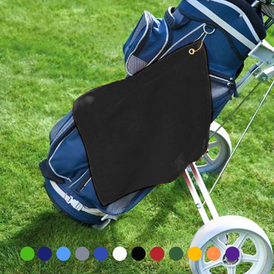 Small Jewel Velour Golf Towel: Corner Grommet & Hook Pack of 6