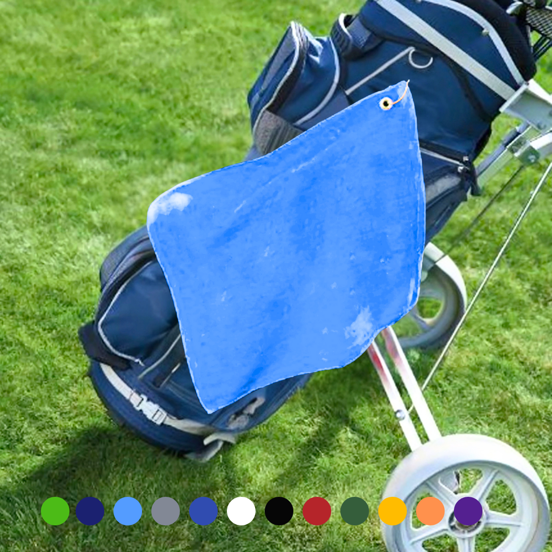 Small Jewel Velour Golf Towel: Corner Grommet & Hook Pack of 6