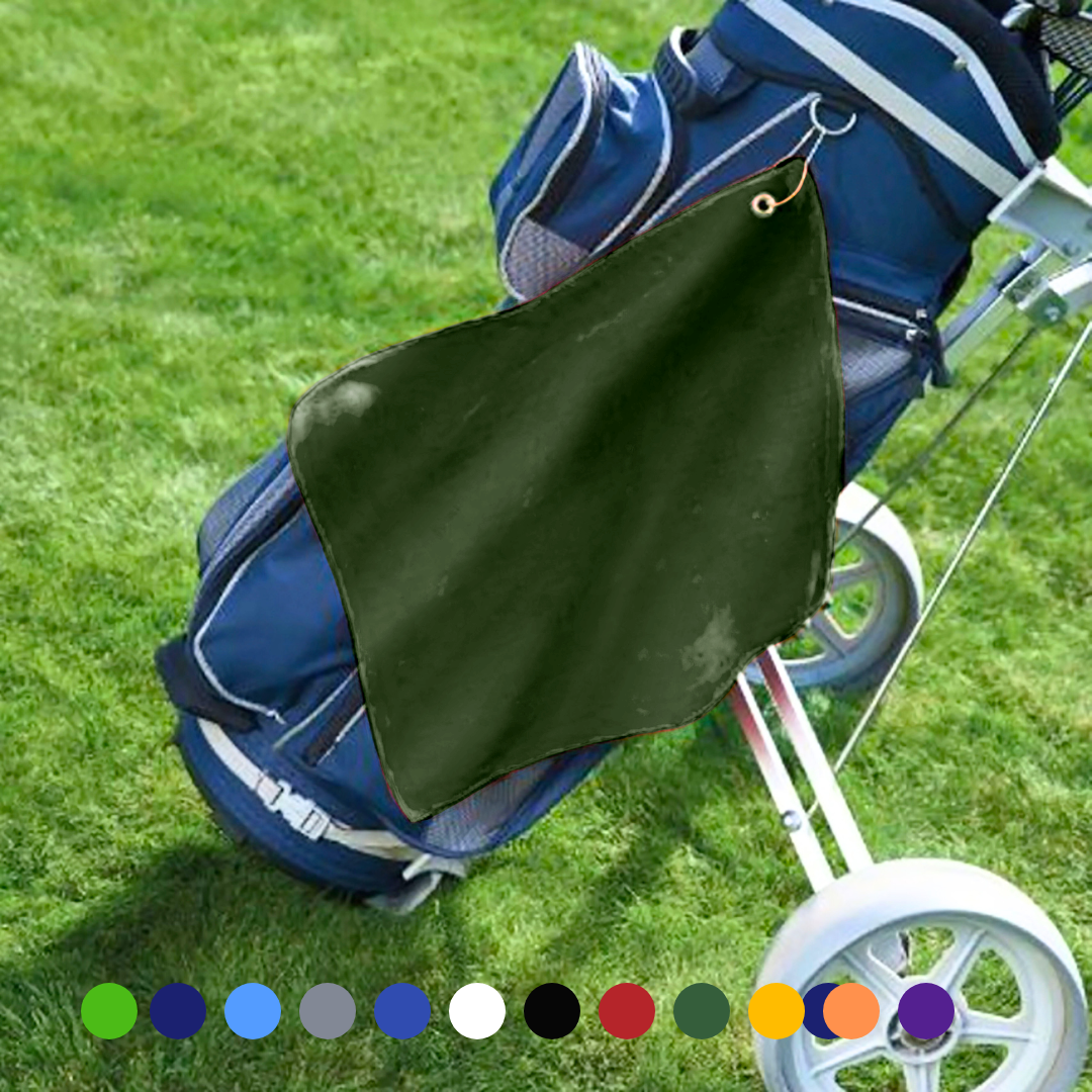 Small Jewel Velour Golf Towel: Corner Grommet & Hook Pack of 6
