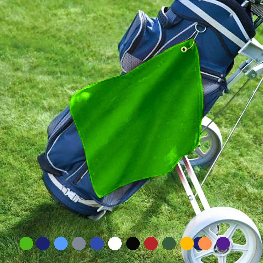 Small Jewel Velour Golf Towel: Corner Grommet & Hook Pack of 6