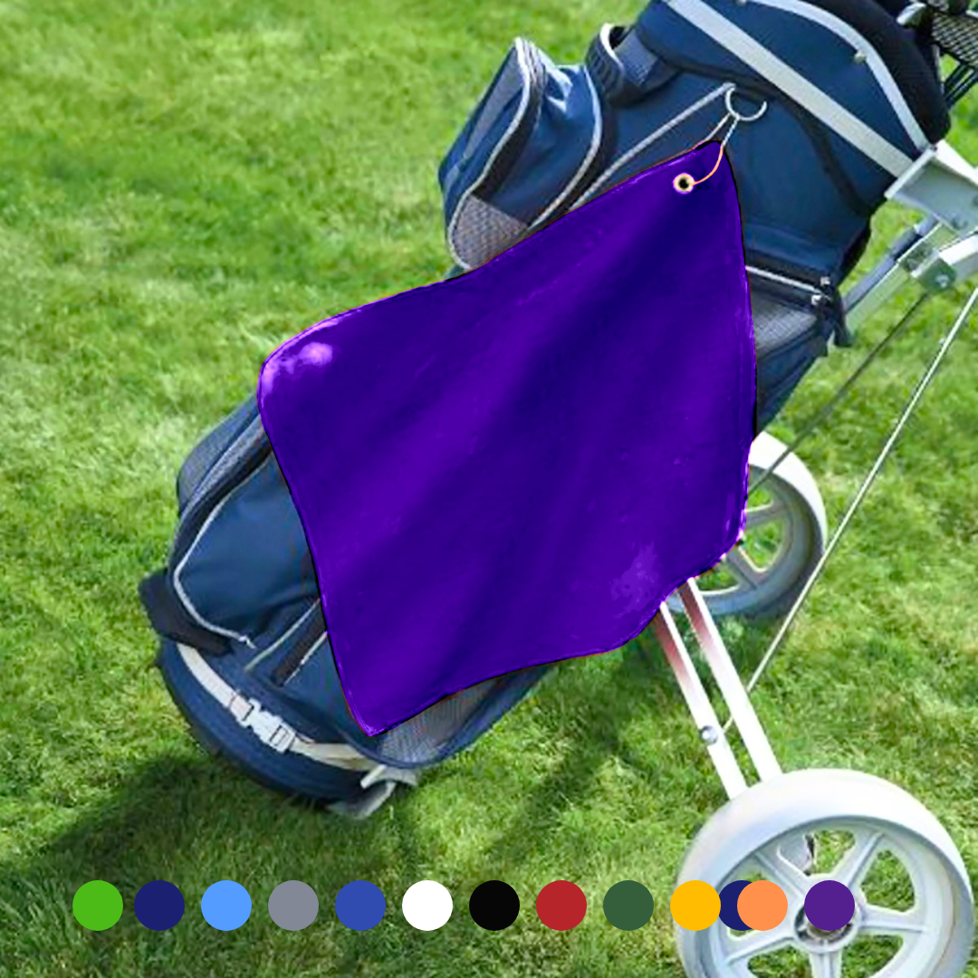 Small Jewel Velour Golf Towel: Corner Grommet & Hook Pack of 6