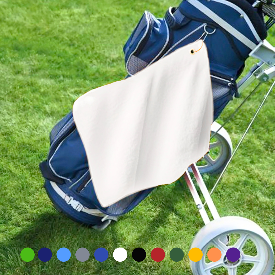 Small Jewel Velour Golf Towel: Corner Grommet & Hook Pack of 6