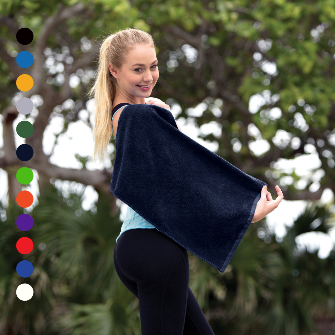 Diamond Collection: Sport Towel, 100% Cotton Terry Velour Pack of 4
