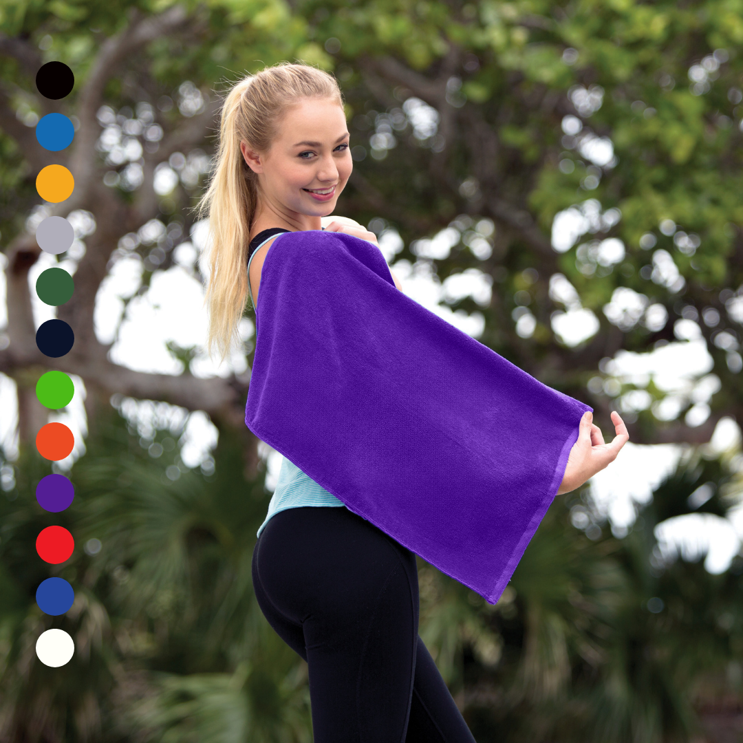 Diamond Collection: Sport Towel, 100% Cotton Terry Velour Pack of 4