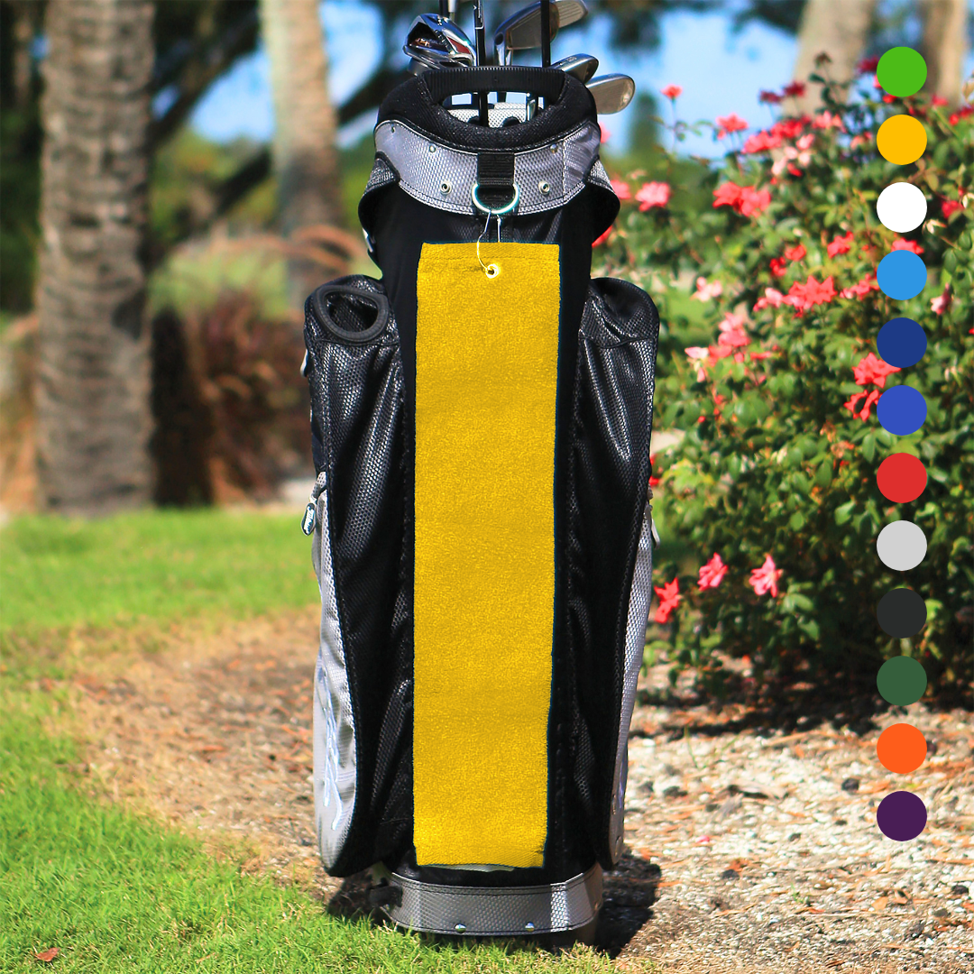 Tri-Fold Diamond Velour Golf Towel: Grommet & Hook Pack of 3