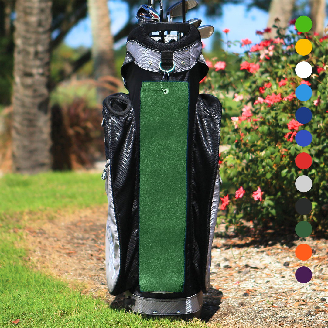 Tri-Fold Diamond Velour Golf Towel: Grommet & Hook Pack of 3