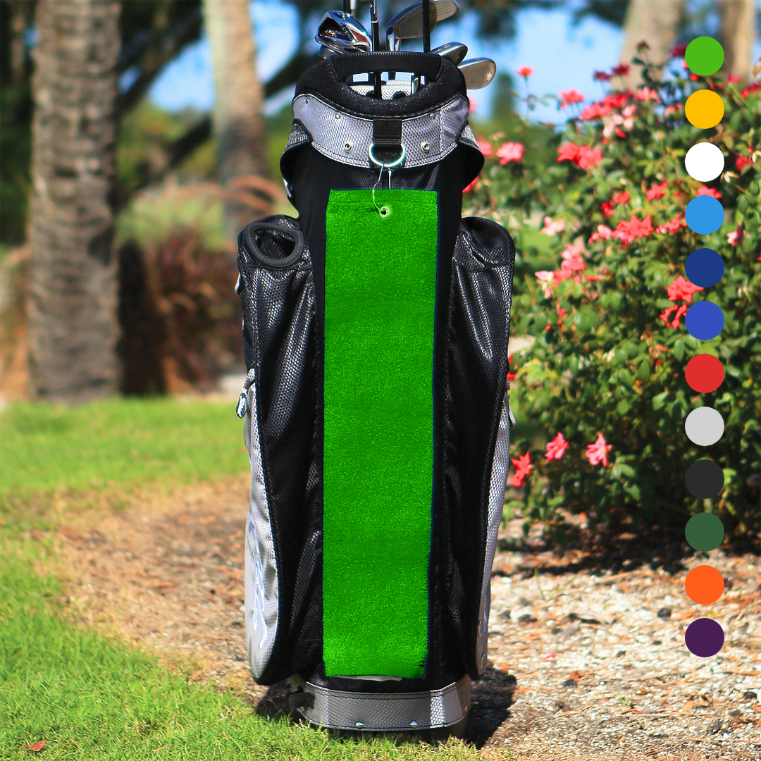 Tri-Fold Diamond Velour Golf Towel: Grommet & Hook Pack of 3