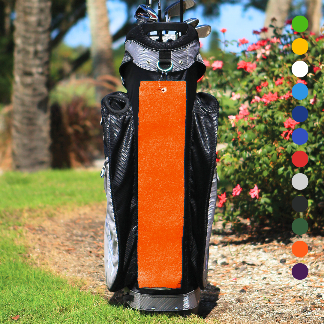 Tri-Fold Diamond Velour Golf Towel: Grommet & Hook Pack of 3