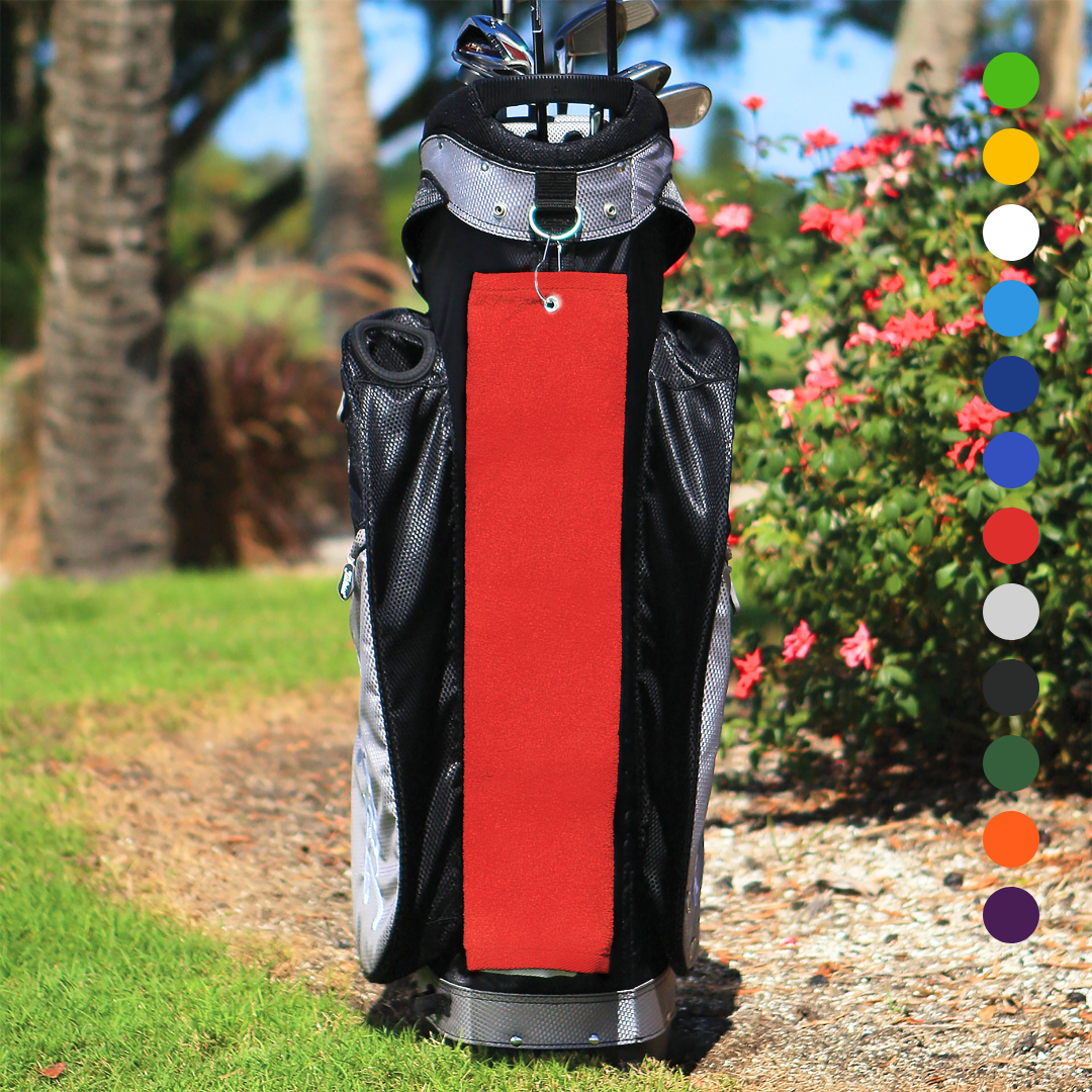 Tri-Fold Diamond Velour Golf Towel: Grommet & Hook Pack of 3