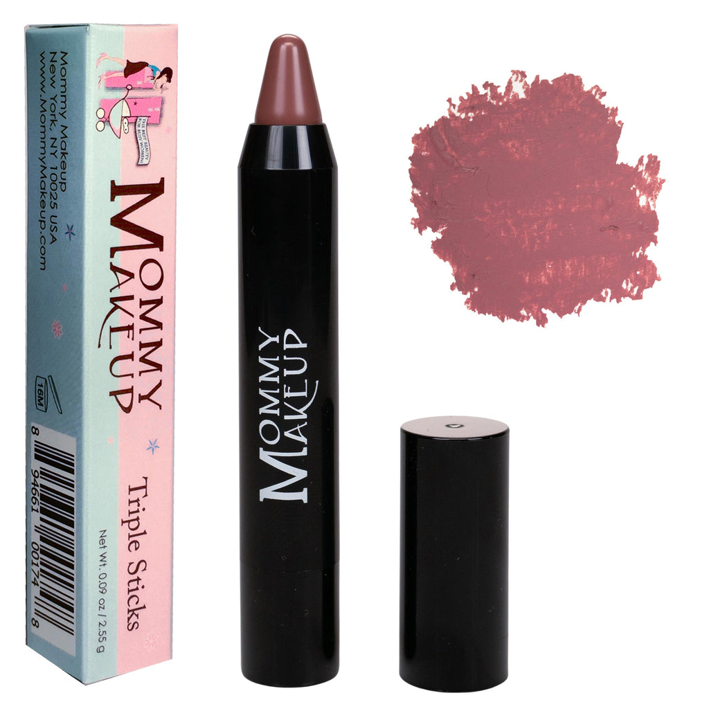 Triple Sticks Lipstick, Cream Blush, and Treatment in Toasted Berry
