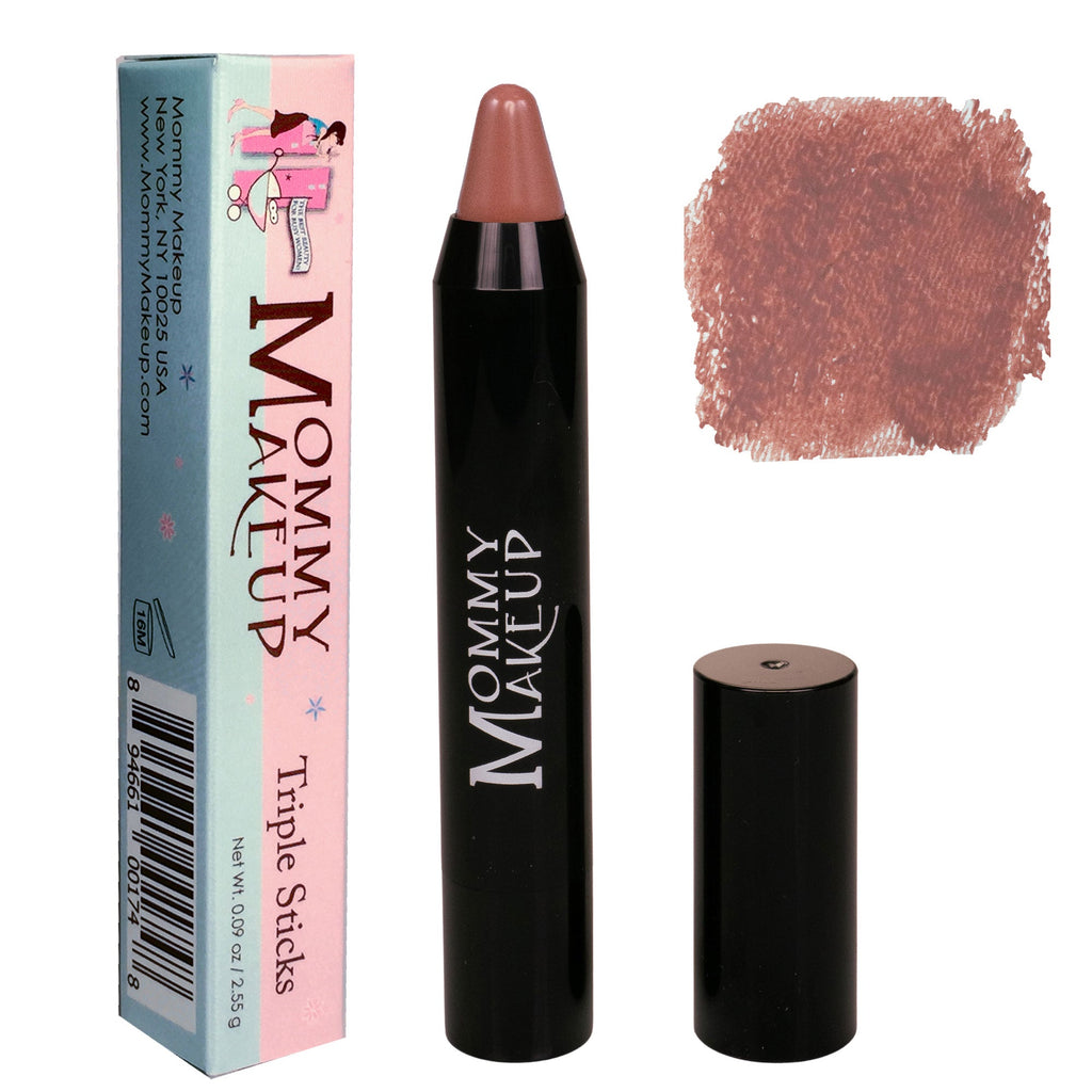 Triple Sticks Lipstick, Cream Blush, and Treatment in Bare Babe