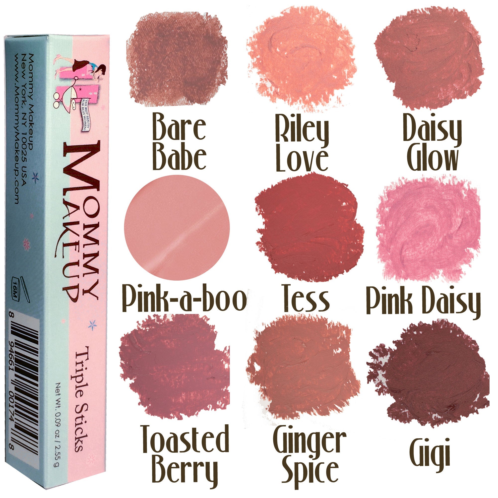 Triple Sticks Lipstick, Cream Blush, and Treatment in Bare Babe