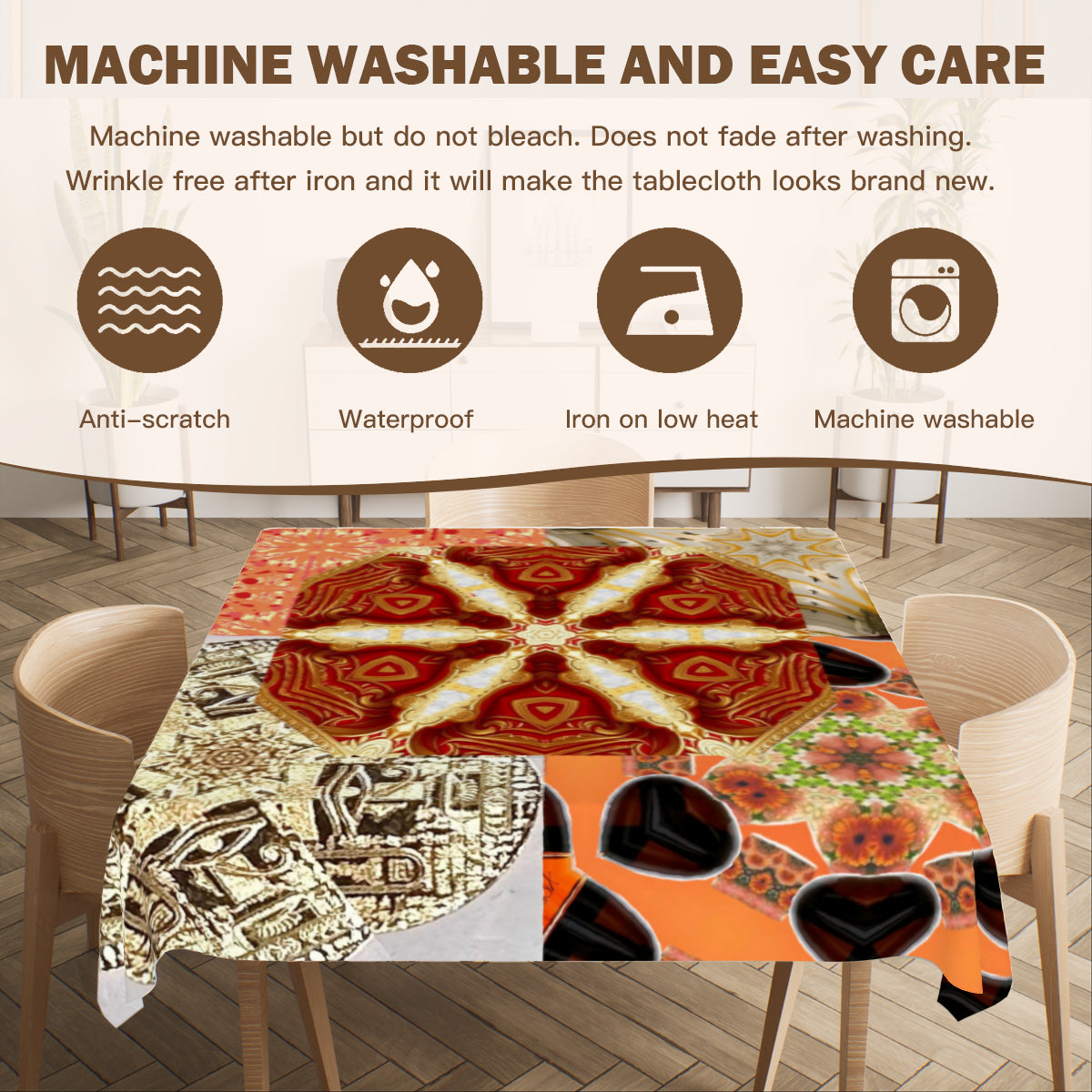 Heritage Revival Quilt Design Square Tablecloth - 2 sizes available
