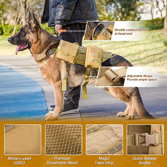 Tactical K9 Harness - Full Size - OCP