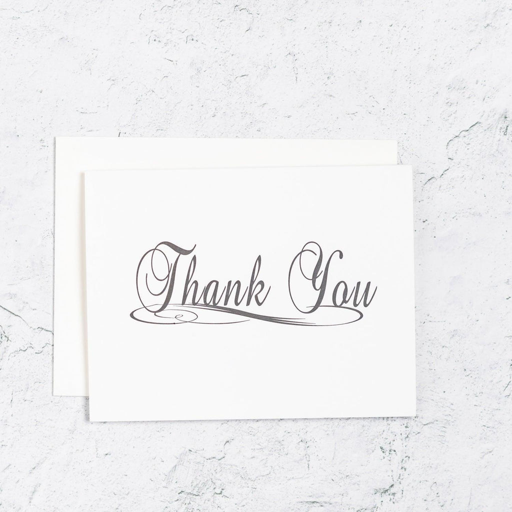 Traditional Scripted Thank You Single Cards