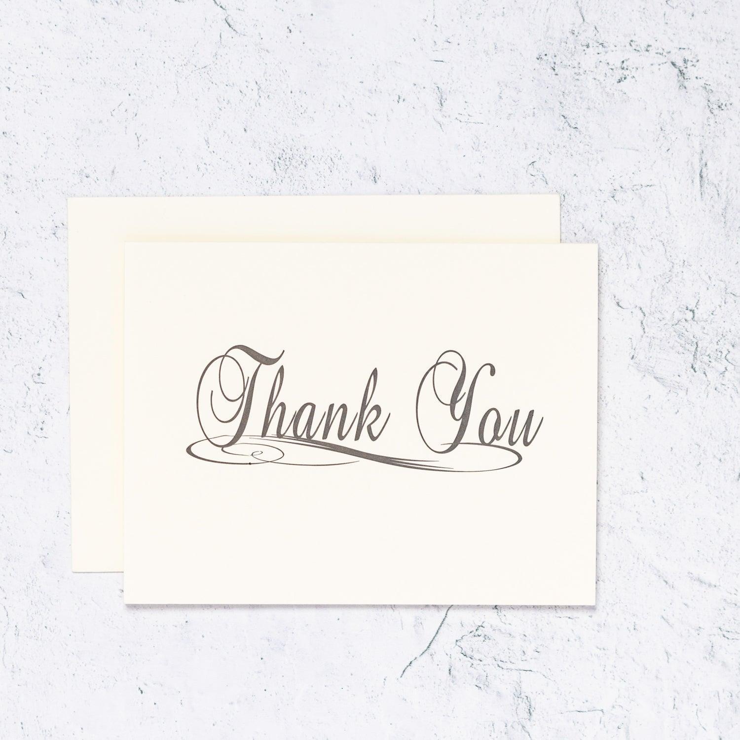 Traditional Scripted Thank You Boxed Notes