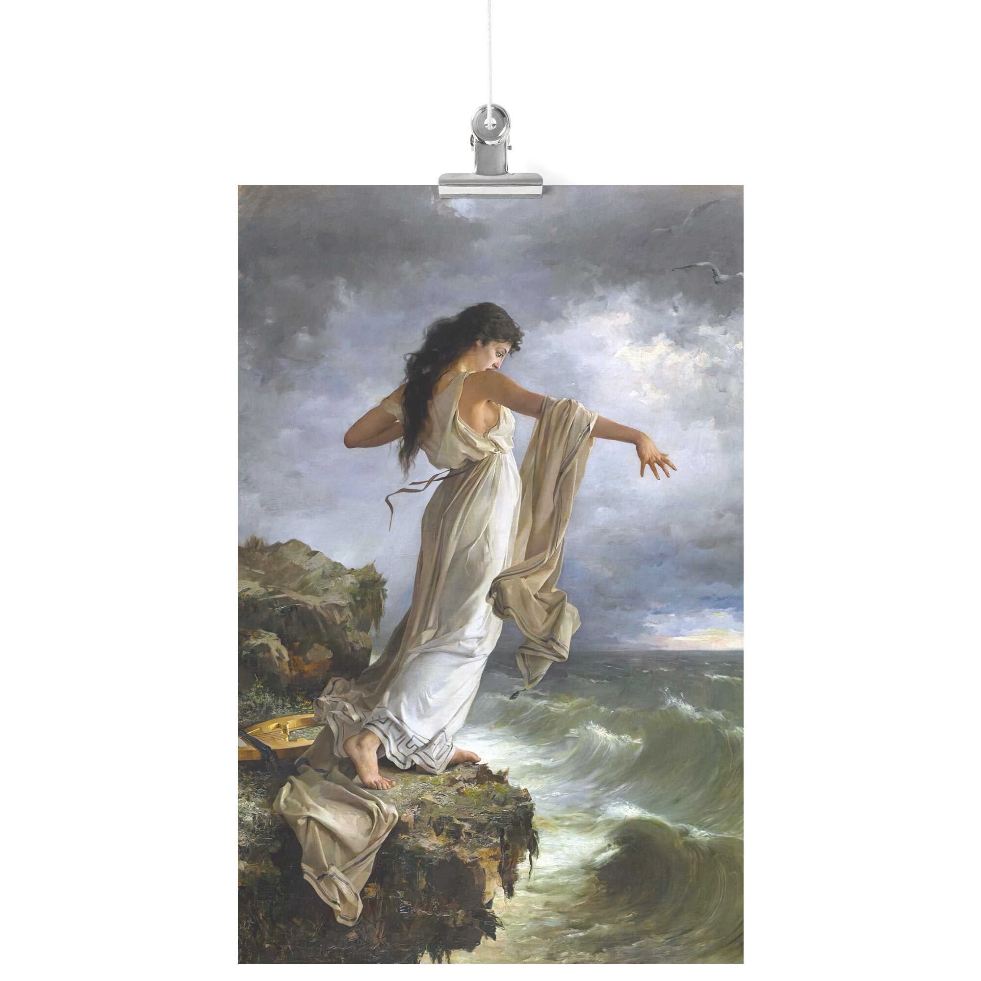 "The Death of Sappho" by Miguel Carbonel Selva Matte Poster