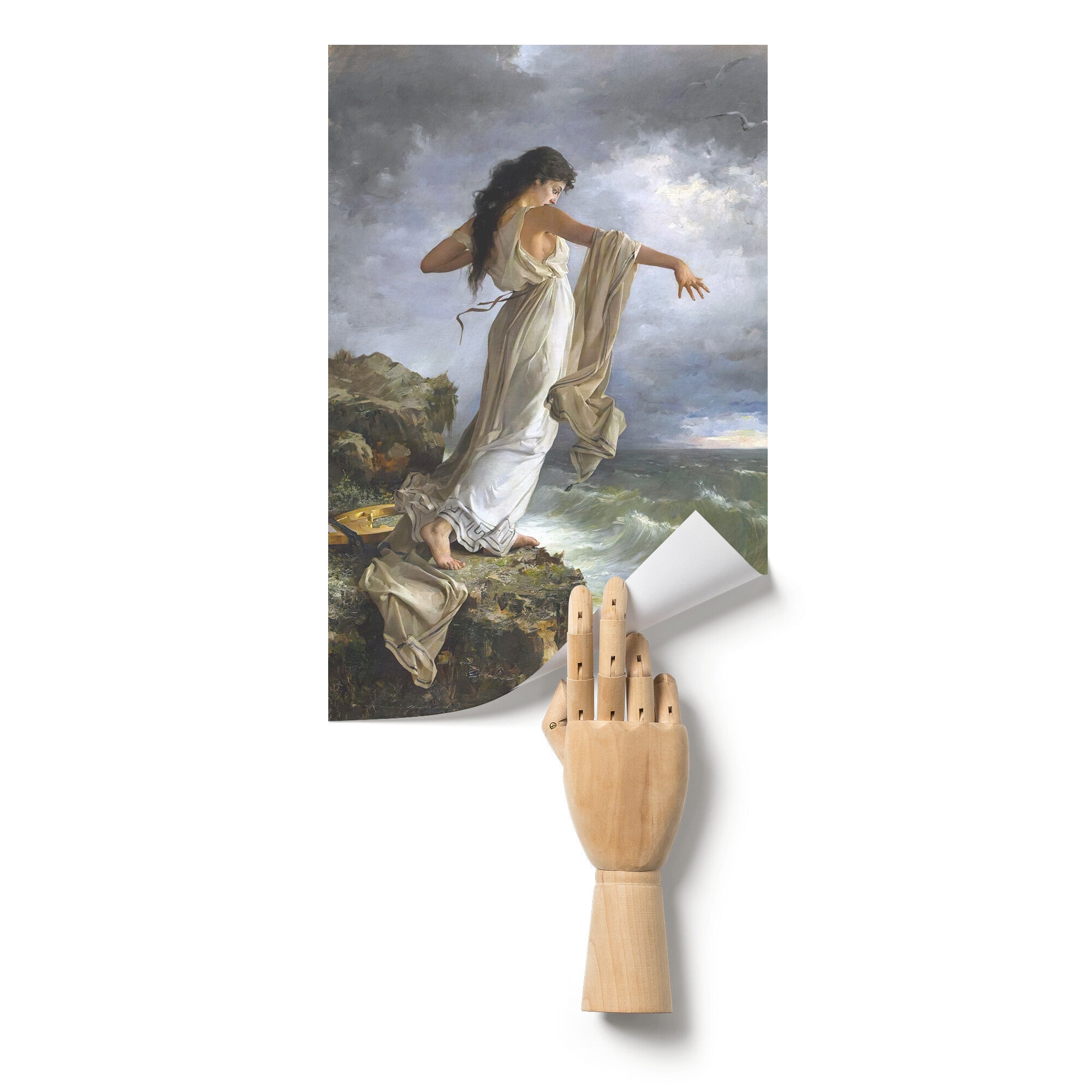 "The Death of Sappho" by Miguel Carbonel Selva Matte Poster
