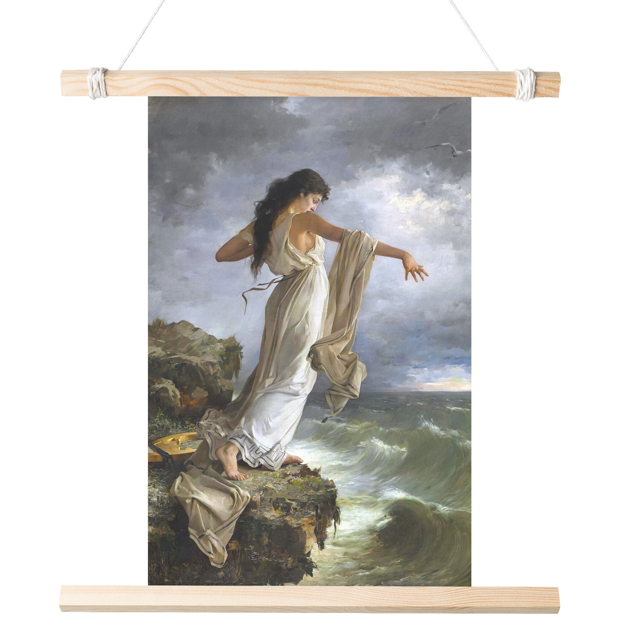 "The Death of Sappho" by Miguel Carbonel Selva Matte Poster