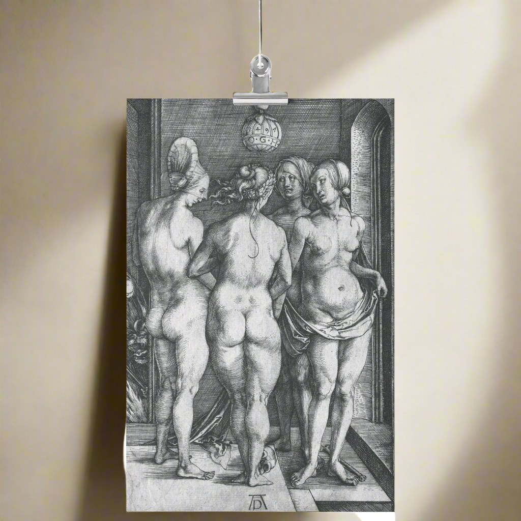 "The Four Witches" by Albrecht Dürer Matte Poster