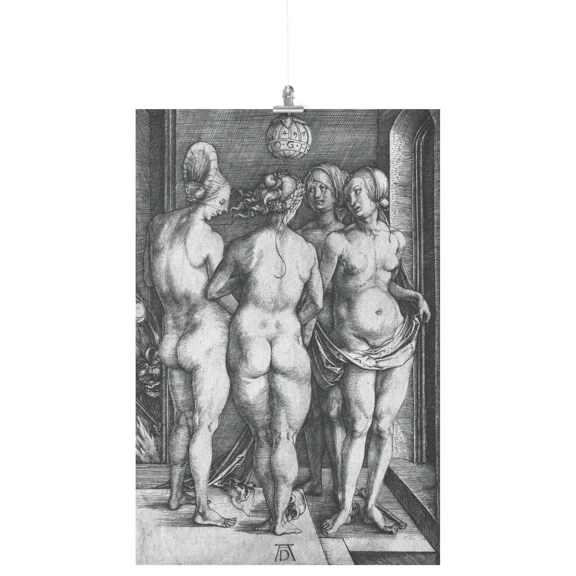 "The Four Witches" by Albrecht Dürer Matte Poster