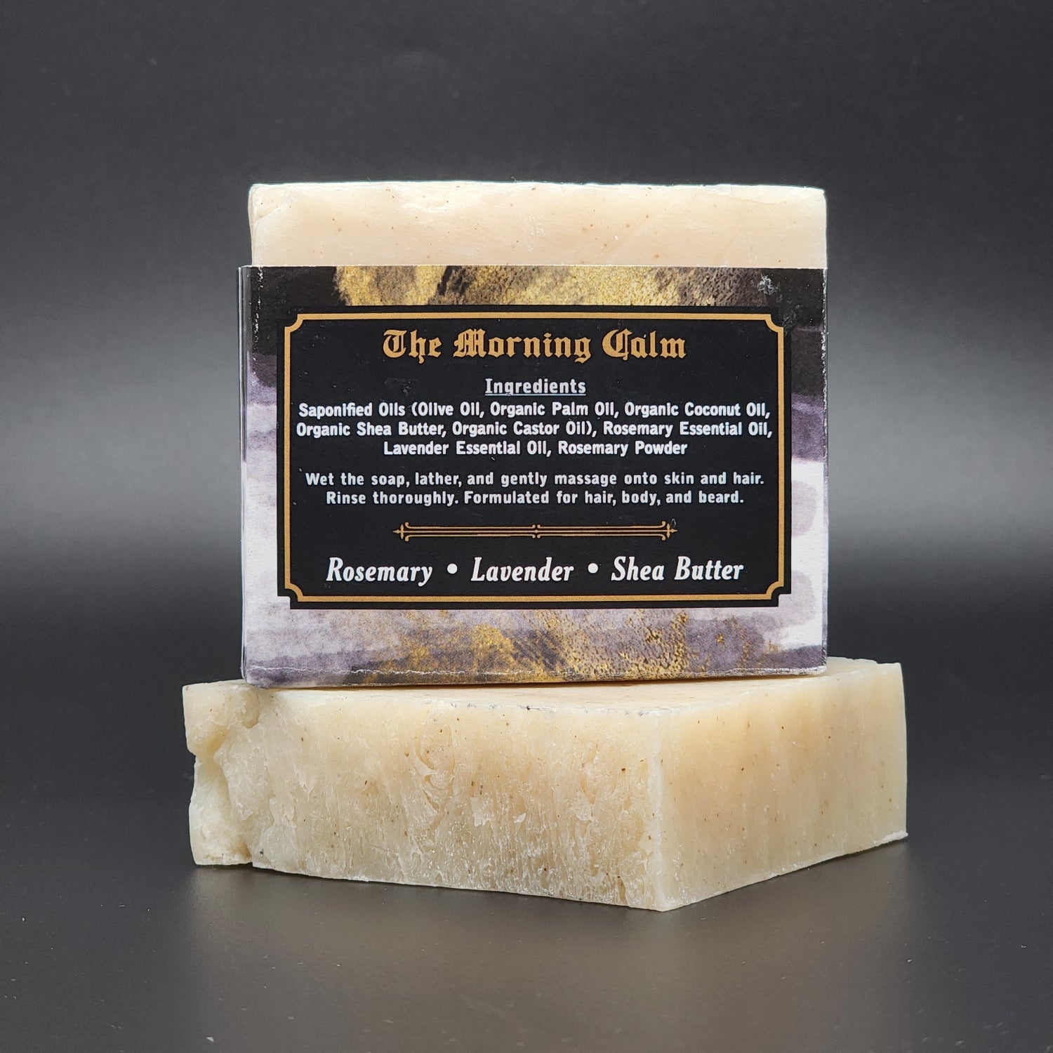 "The Morning Calm" Handmade Vegan Bar Soap for Hair, Body and Beard