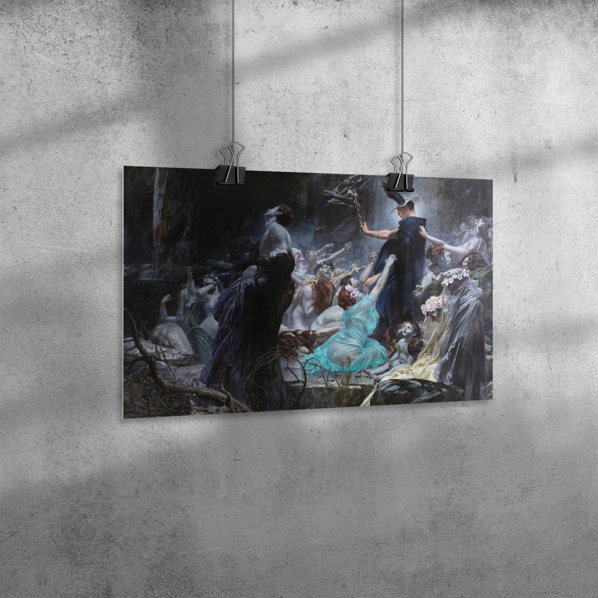 "The Souls of Acheron" by Adolf Hirémy-Hirschl Matte Poster