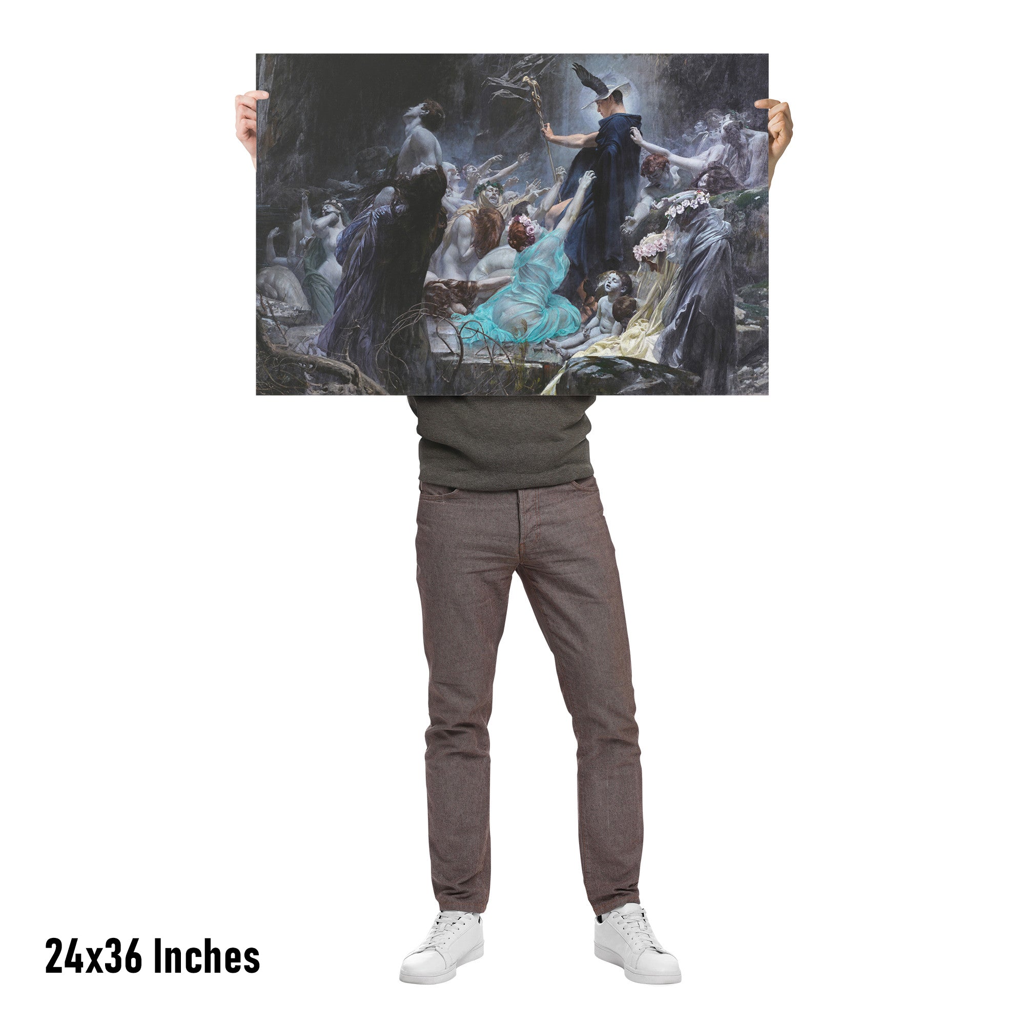 "The Souls of Acheron" by Adolf Hirémy-Hirschl Matte Poster