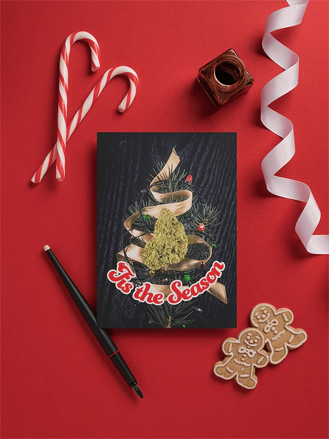 Tis The Season, Be Merry Be Lit Holiday Greeting Cards (1, 10, 30, and 50pcs)