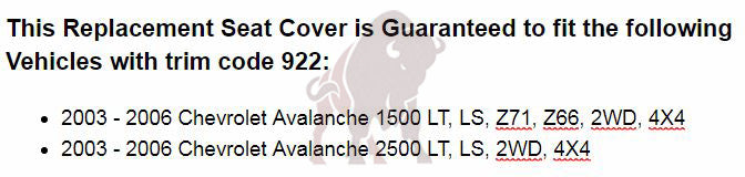 2003-2007 Chevy Silverado/Avalanche Seat Cover In Light Gray: Choose From Variation