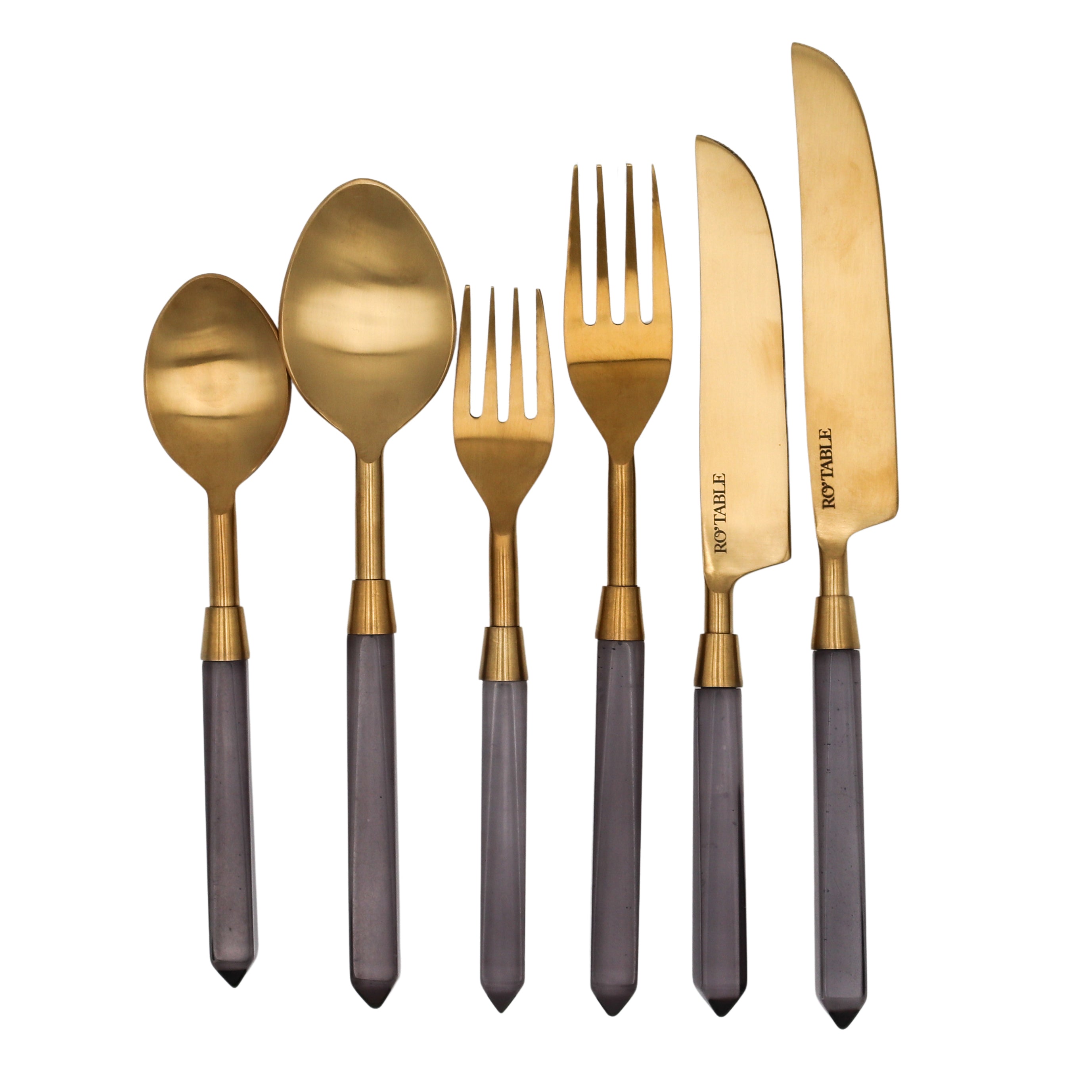 24pc Set Midnight Slate Cutlery - 6 Piece - Set of 4